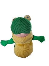 Mary Meyer Knit Green Frog Plush Yellow Croaks Sounds 11 Inch Stuffed Animal toy - £6.68 GBP