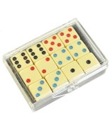Set of 12 Michigan Red Eye Dice 16mm in Acrylic Box - $16.78