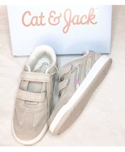Cat And Jack Shoes Girls Nevada Sneakers Gray Hook And Loop Closure Size 11 - £6.30 GBP