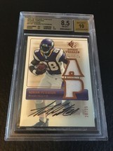 2007 SP Rookie Threads Autographs #RTAP Adrian Peterson BGS 10 Auto 8.5 NM-MT+  - £459.62 GBP