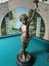 Antique Cast Iron Bronze Finial Sculpture Angels Salvaged Marble Base Pick One - £122.74 GBP+