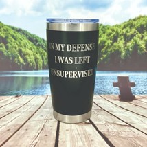 In My Defense Engraved Tumbler Cup Water Bottle Military Mug Coffee Ther... - £18.73 GBP