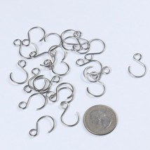 200PCS 15mm Silver Hook Ring Connector for Crystal Bead &amp; Chandelier Accessories - £13.23 GBP