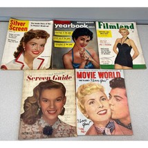 Movie Stars Magazines Lot Of 5 From The 1950s With Judy Garland &amp; Others On The - £13.44 GBP