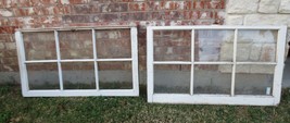 VINTAGE SASH ANTIQUE WOOD WINDOW PICTURE FRAME 25 x 42 SET #7 - £119.90 GBP