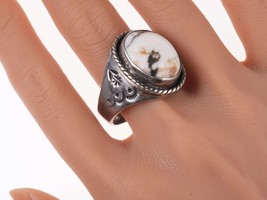 sz16 Navajo Sterling and White buffalo ring - £187.54 GBP