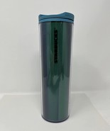 Starbucks 16 oz Double Wall Insulated Blue Green Lenticular Clear Tumbler - $21.92 CAD