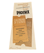 Phoenix Arizona Calendar of Events Brochure Pamphlet 1968 - 1969 1960s V... - $346.13 MXN