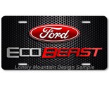 Ford EcoBEAST Inspired Art Red on Mesh FLAT Aluminum Novelty License Tag... - £14.05 GBP