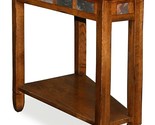 10056 Slate Recliner Wedge Table With Shelf, Rustic Oak, 24 In X 17 In X 24 - $259.99