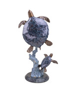 Mother and Baby Sea Turtle Statue Hand Painted Accents - £940.03 GBP