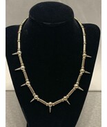 Absinthe Stainless Steel Spike Rope Choker Necklace Steam Punk Goth Jewe... - $22.28