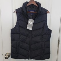 NEW Lands End Women&#39;s Puffer Vest Down Filled Black M size 10-12 - £22.93 GBP