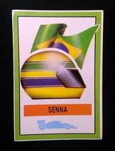Ayrton Senna Helmet ✱ Rare Formula 1 Sticker Pocket Calendar Card Portugal 1986 - £27.08 GBP