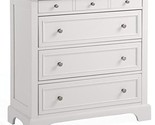 Home Styles Naples White Finish Four Drawer Chest With Top Drawer Felt L... - $350.96