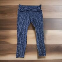 Nike Twist Yoga Pants Womens Size XL Blue Polka Dot Stretch Activewear S... - $20.79