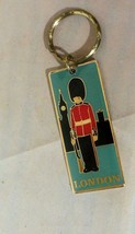 Vintage Gold Tone Key Chain Souvenir of London U K. Cold Stream Guard - £10.95 GBP