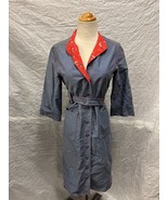 70s 80s Denim Button Up Dress Collared Dress, Vintage Women&#39;s Size 5 / 6... - £29.80 GBP