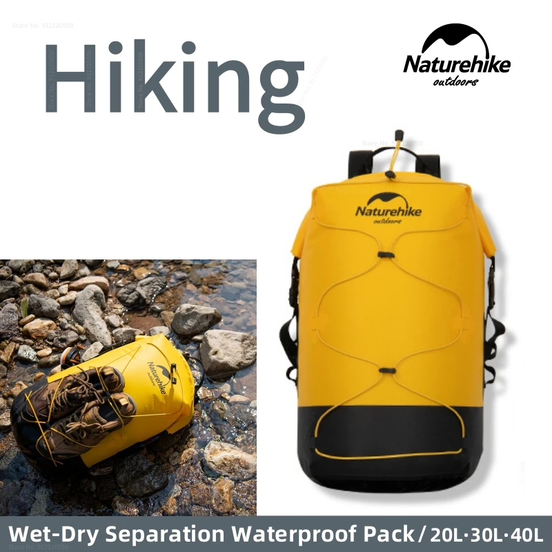 Naturehike SALE TPU Dry-Wet Separation Waterproof Pack Outdoor Wading Backpack I - £157.63 GBP