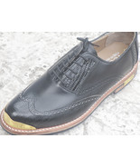 Men Black lizard wing tip  Gold Toe golf shoes by Vecci - $125.00