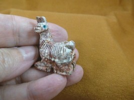 Y-LLA-SI-39) Baby Red Llama Carving Soapstone Stone Peru Figurine I Love Llamas - £6.79 GBP
