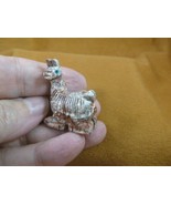 Y-LLA-SI-39) baby red LLAMA carving SOAPSTONE stone PERU FIGURINE I love... - $8.59