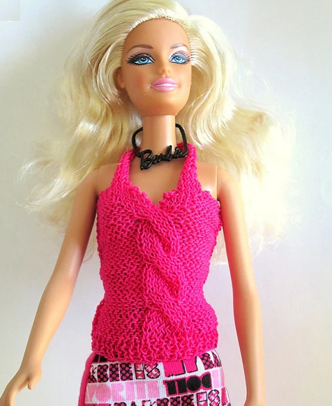 Halter Top for Barbie Doll Sweater Knitting Pattern by Edith Molina PDF Download - $6.99