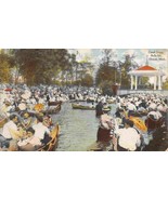 Canoe Boating Canal Scene Belle Isle Detroit Michigan 1910 postcard - £5.43 GBP