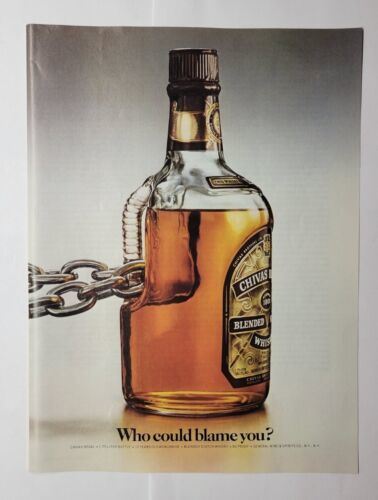 Chivas Regal Scotch Whisky Chained Who Could Blame You? 1980 Magazine Ad  - $9.89