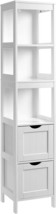 Vasagle Bathroom Tall Cabinet, Linen Tower, Bathroom Storage, White Ubbc... - £67.93 GBP