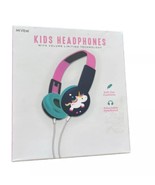 Vibe Kids Headphones Pink/Blue Unicorn Volume Limiting Technology Adjust... - $12.19