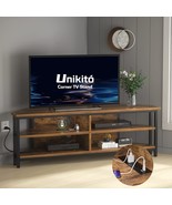 Unikito 55&#39;&#39; Corner Tv Stand With Power Outlet, Corner Entertainment, Ru... - £107.42 GBP