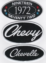 1972 CHEVY CHEVELLE SEW/IRON ON PATCH EMBROIDERED BADGE EMBLEM CHEVROLET... - £14.11 GBP