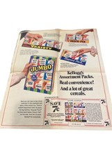 1972 Kelloggs Assortment Packs Cereal Breakfast VTG Magazine Print Ad 7¢ Coupon - £11.75 GBP