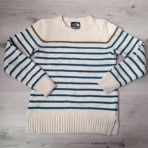 The North Face Striped Knit Sweater Size Mens medium Cream - $23.76