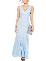 Morgan &amp; Company Juniors Open-Back Glitter-Lace Gown - £37.80 GBP