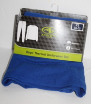 Athletic Works Boys Youth XS 4-5 Thermal Underwear Set Warm Royal Blue New Pkg - £9.90 GBP