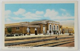 North Platte Nebraska Union Pacific Railroad Station Postcard R15 - $9.95