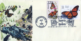 US 3354k FDC Insects, Monarch Butterfly hand-painted Cachets ZAYIX 01240250 - £9.44 GBP