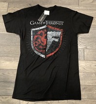 Game Of Thrones Men&#39;s Small Black T-Shirt Shield Crest 100% Cotton HBO L... - $12.49