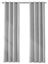 Tektrum Cotton Thermal Insulated Blackout Curtains Drapes 52&quot;x84&quot;, 2 Panels,Grey - £48.54 GBP