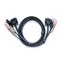 Aten 2L-7D02UD 1.8m USB DVI-D Dual Link KVM Cable - Black  - $120.00