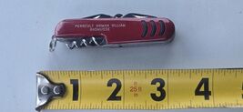 Vtg Rubber Grip Multi-Tool Red Pocket Knife Perreult Nrman William Rasmusse - $14.85