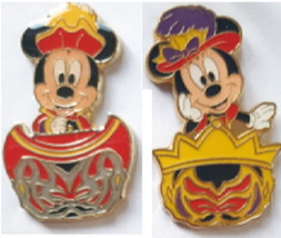 Disney Halloween Mickey &amp; Minnie Mouse  TDR Pirates Game Prize 2 pin set - £12.66 GBP