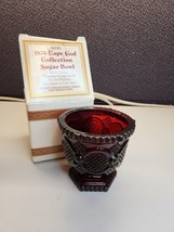 Vintage Avon 1876 Cape Cod Collection Ruby Red Glass Sugar Bowl  - $10.45