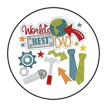 30 Happy Father&#39;s Day Envelope Seals Labels Stickers 1.5&quot; Round Tools Ties - £5.98 GBP