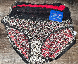 Simply Styled Sears ~ Women&#39;s Hipster Underwear Panties Lace 3-Pair ~ M - £10.39 GBP