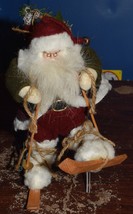 Stuffed Santa Clause on Skis - £7.46 GBP