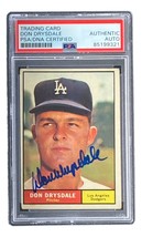 Don Drysdale Signed 1961 Topps #260 Los Angeles Dodgers Trading Card PSA/DNA - £155.05 GBP