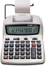 Victor Printing Calculator, 1208-2, White, Battery Or Ac-Powered, Compac... - £42.32 GBP